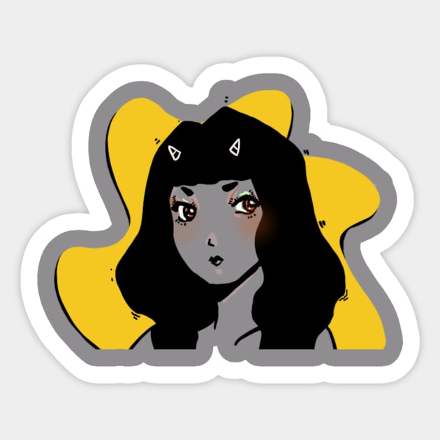 Demon lady anime Sticker by Popular cultured